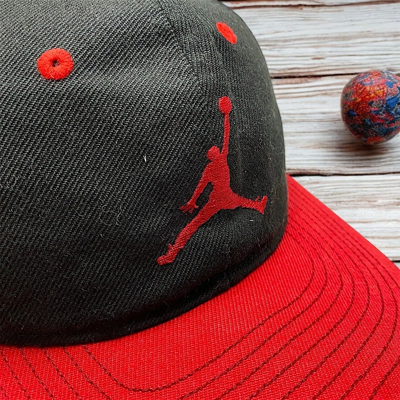 キャップ 帽子 エア ジョーダン ユース AIR JORDAN 赤 黒
