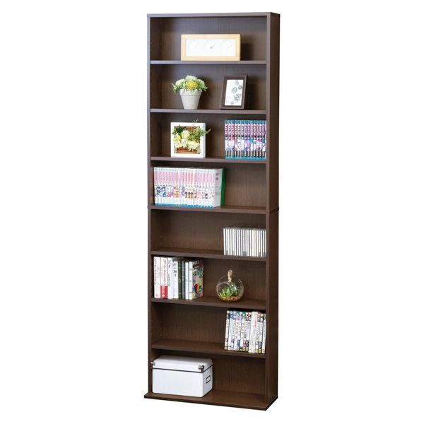 文庫本棚 約幅60cm S ダークブラウン 組立式