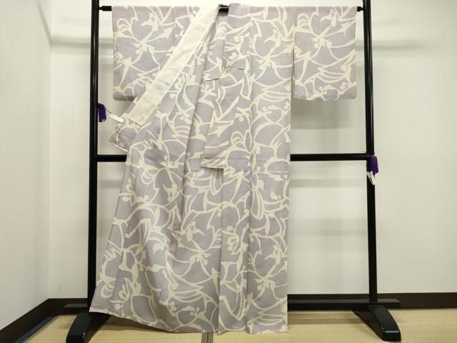 平和屋着物＊夏物 縦絽紬 草木間道 正絹 逸品 CAAW9934gh