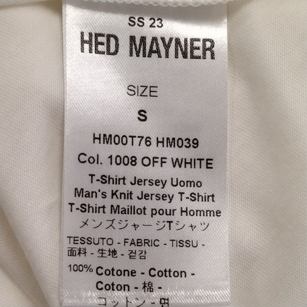 HED MAYNER ヘドメイナ 23SS TWISTED T-SHIRT オーバーサイズTシャツ 半袖カットソーTシャツ HM00T76 ホワイト