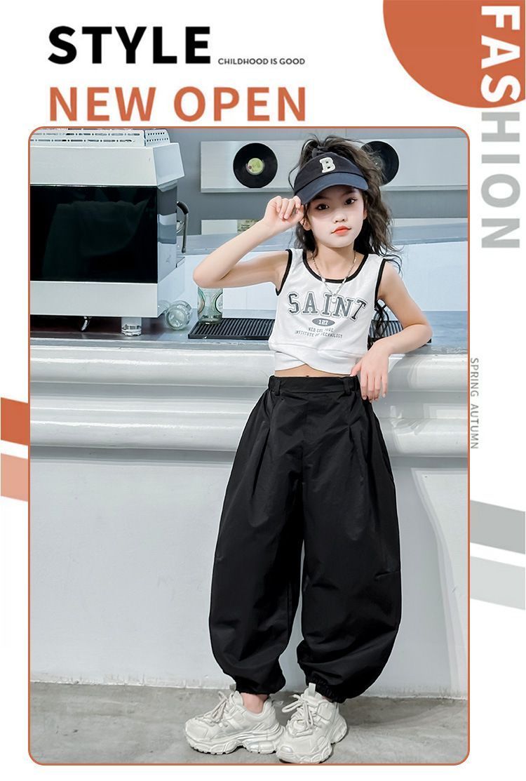  キッズ バルーンパンツ ダンス 衣装 ゆったり ワイドパンツ アクティブパンツ ダンス衣装 子供 ヒップホップ HIPHOP 女の子 へそ出し ステージ衣装 練習着 応援団 体操服 R9Vl314 長ズボン・ロングパンツ