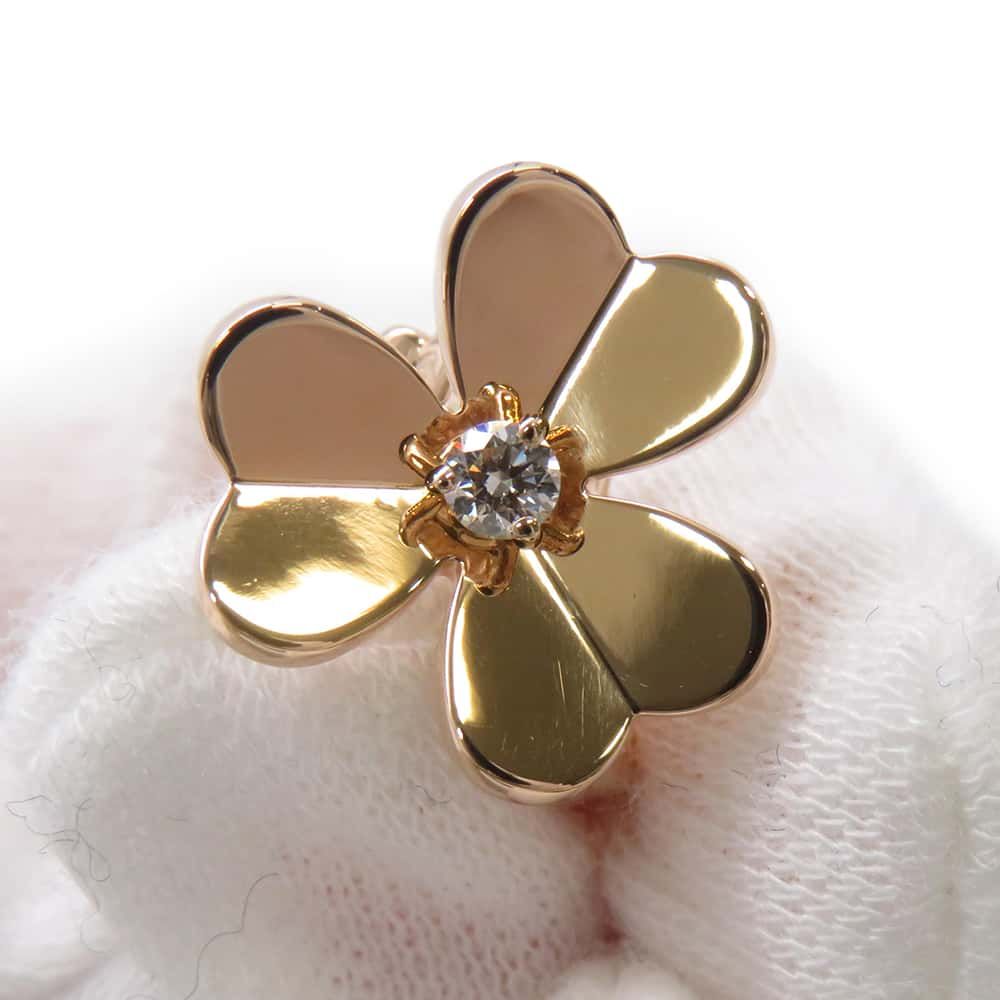 ヴァンクリーフ＆アーペル K18PG ダイヤモンド フリヴォル ピアス Van Cleef ＆ Arpels】ヴァンクリーフ&アーペル『K18PG