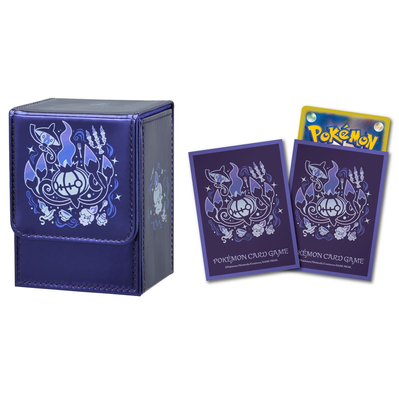 ポケカ　コレクションファイル、シャンデラフリップデッキケース、デッキシールド ポケモンカードゲーム フリップデッキケース 進化の軌跡 シャンデラ