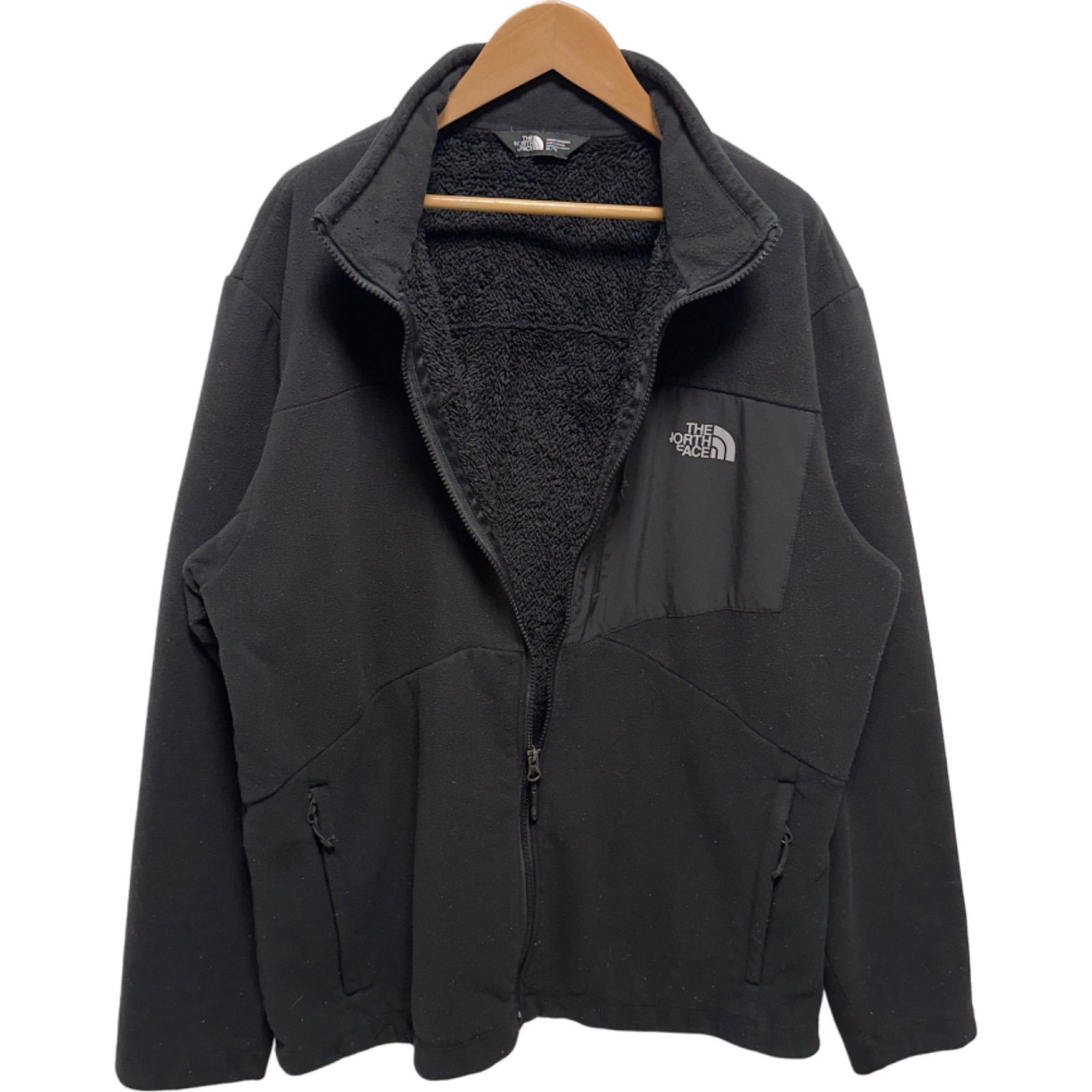 ノースフェイス THE NORTH FACE XLサイズ フリースジャケット フリース 黒 ブラック 古着 Z099 - 公式購入 激安