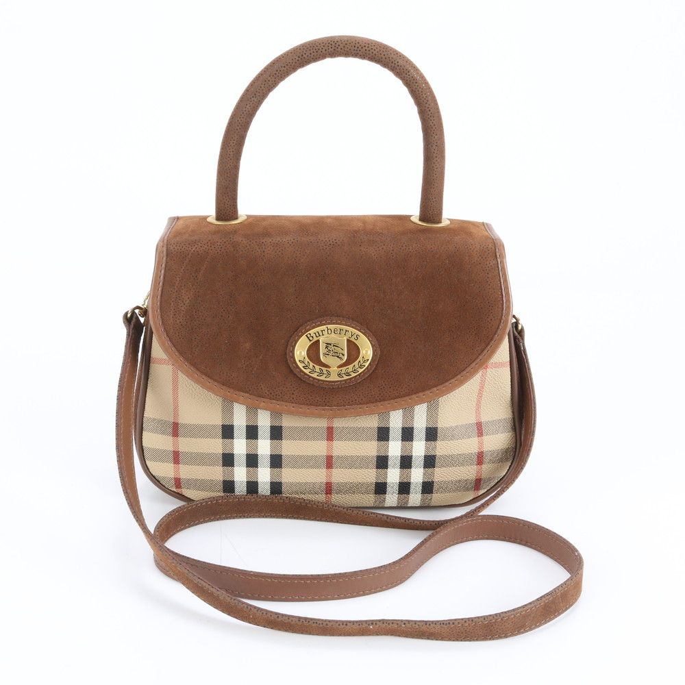 バーバリー ノバチェック シャドーホース ハンド ショルダーバッグ