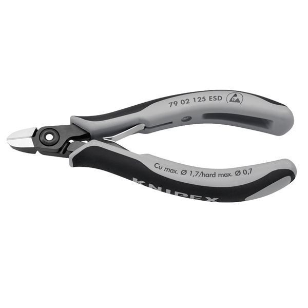 KNIPEX クニペックス エレクトロニクスニッパー ESD サイズ60×20×120mm パック入 7902-125ESDSB