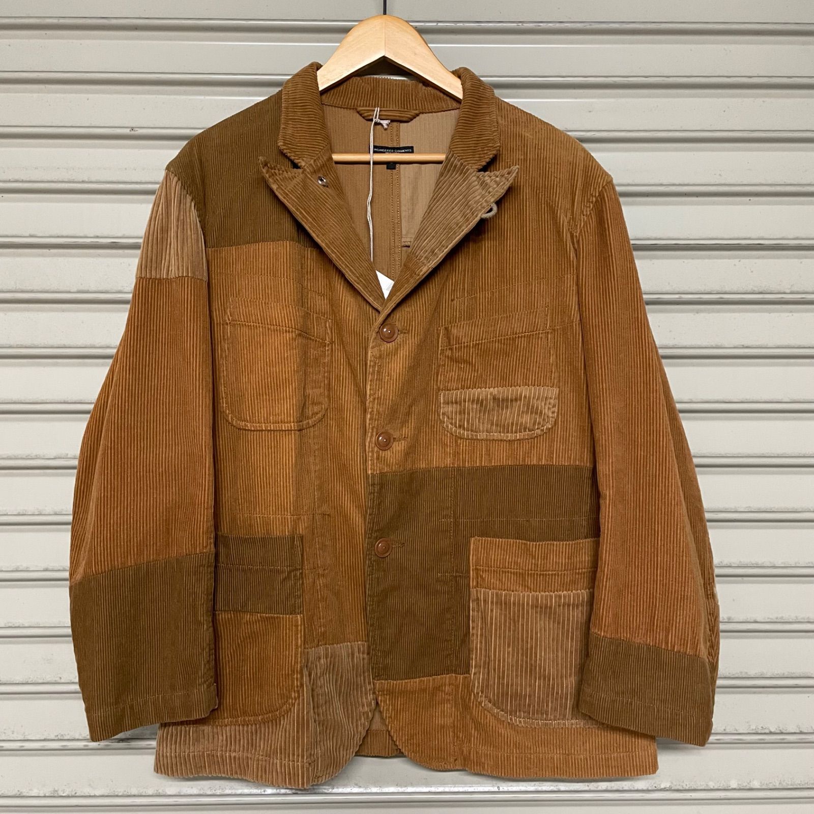 ENGINEERED GARMENTS エンジニアドガーメンツ テーラードジャケット パッチワーク コーデュロイ ブラウン サイズS - メルカリ