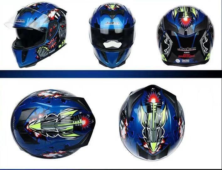 イク オンロード フルフェイスヘルメット ダブルシールドインナー丸洗い 黒猿 DECORATOM_COM_BR