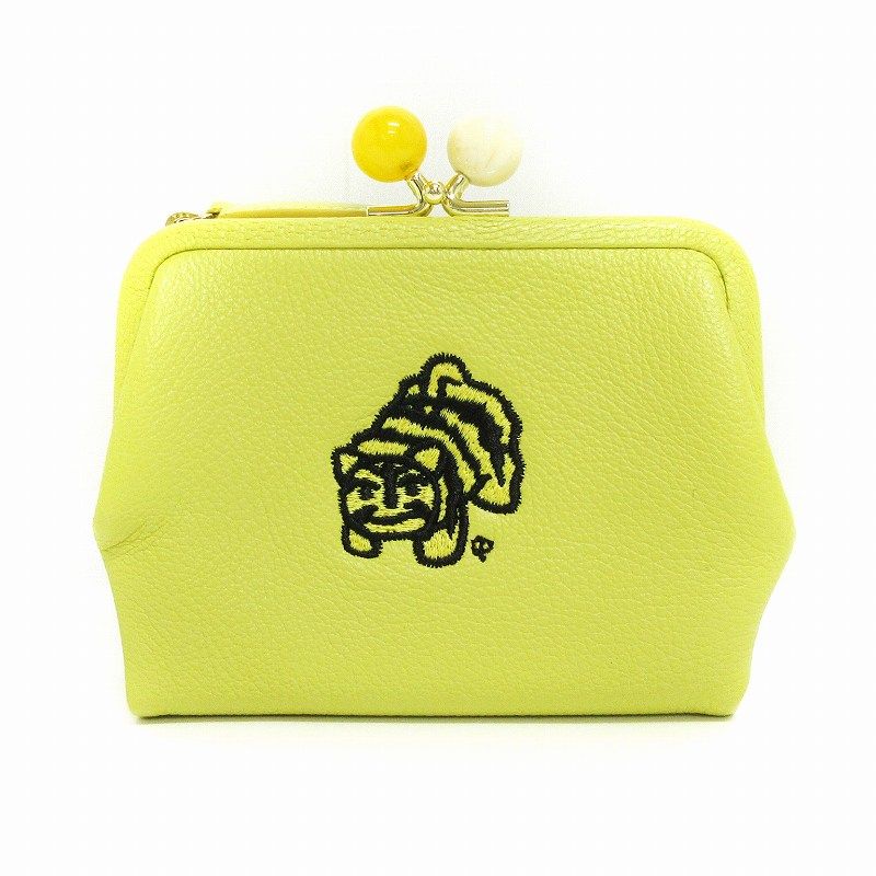 虎屋ういろ × perche ペルケ × ear コラボ がま口 折り財布 黄色