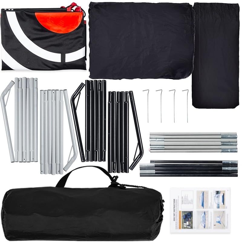 賢者の Doubleriver ゴルフ練習ネット 屋外用 室内用 大型 2.8×1.5×2.1m 防球ネット 防音 組み立て簡単 携帯用 練習器具 0 幼さのある