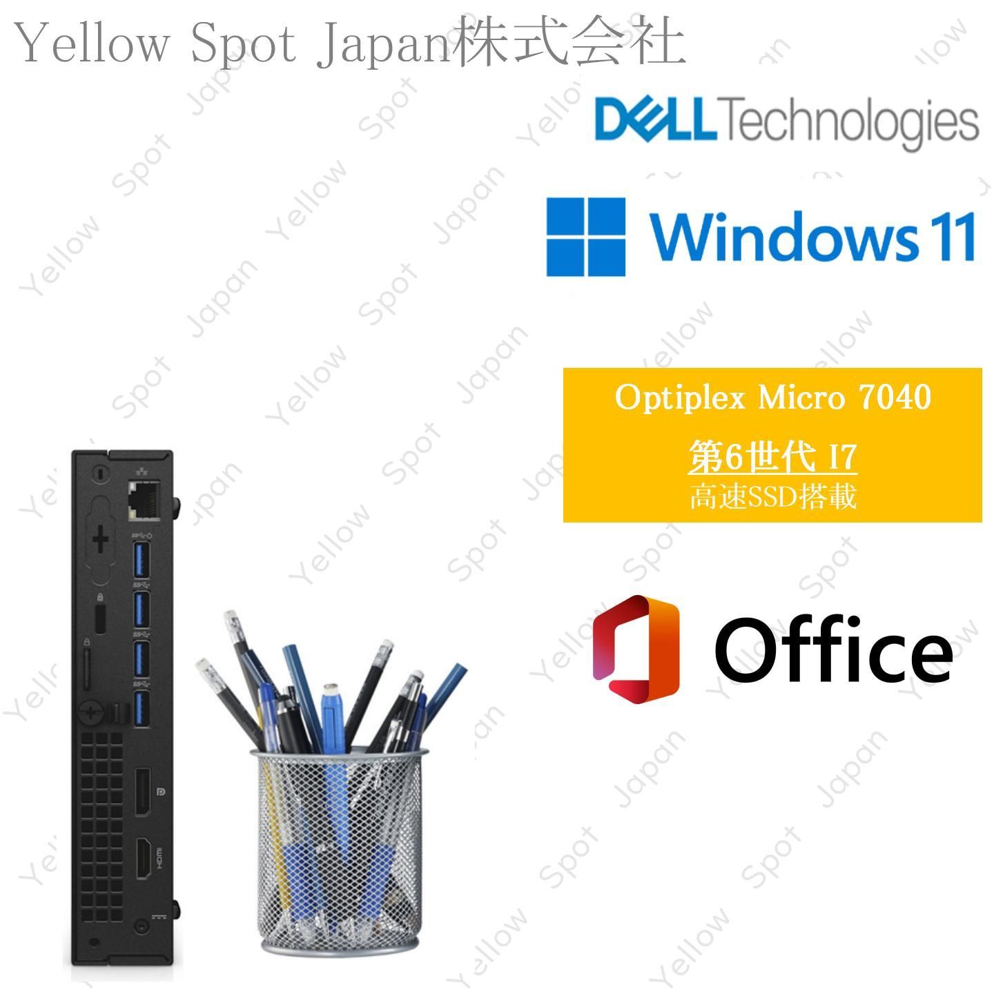 PC DELL 7040 micro 超小型デスクトップ ミニPC パソコン Core i 7 第6世代 16 GB SSD 512 G Win 11 Pro 搭載 整備済み品