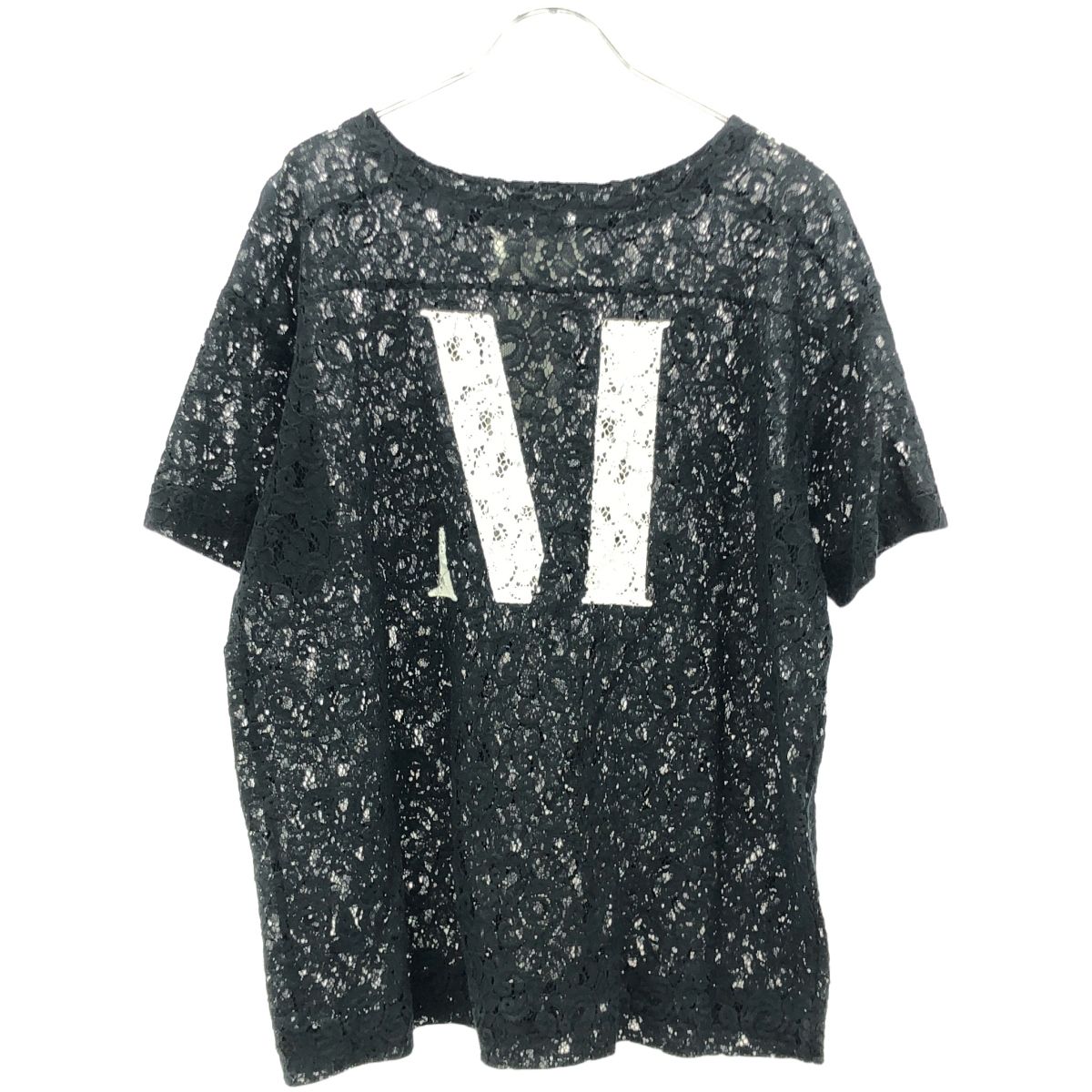 Maison Margiela（旧Maison Martin Margiela） - Maison Margiela1 メゾン マルジェラ バックロゴプリントレーストップス  ブラック 40 Maison Margiela1 メゾン マルジェラ バックロゴプリントレース