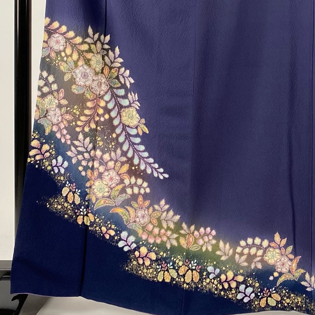 訪問着 身丈165.5cm 裄丈67cm M 袷 翠山工房 やまと 落款 辻が花 金彩
