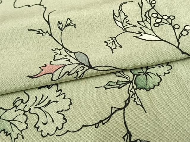 平和屋着物▽上質な小紋　単衣　枝葉文　正絹　逸品　AAAW1567fy 平和屋着物▽上質な小紋 単衣 枝葉文 正絹 逸品 AAAW1567fy - メルカリ