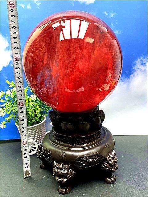 226MM 16025g超 赤水晶丸玉B87E 571E19A