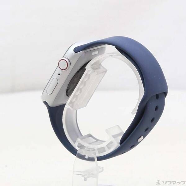 〔 品〕 Apple Watch SE 第2世代 GPS Cellular 44mm シルバーアルミニウムケース ストームブルースポーツバンド 344