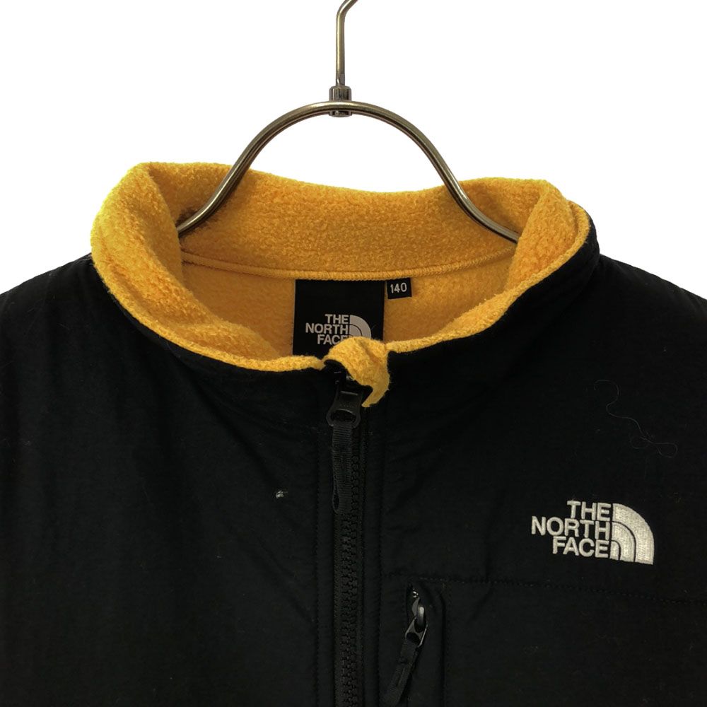 古着 THE NORTH FACE ザノースフェイス NAJ71943 ロゴ刺繍 ザノースフェイス NAJ71943 ロゴ刺繍 デナリ ジャケット 140 オレンジ系×ブラック THE NORTH FACE フリース アウトドア キッズ