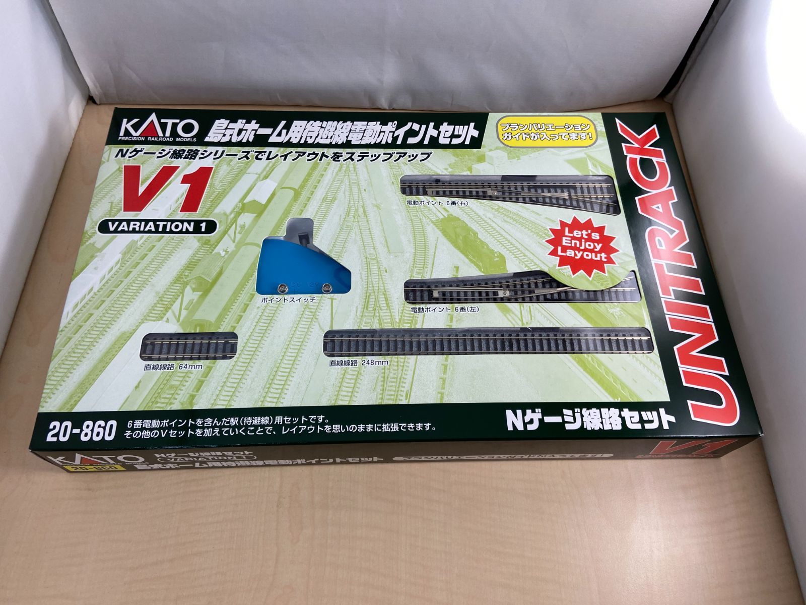 カトー 20-860 島式ホーム用待避線電動ポイントセット+20-864 内側複線用エンドレスセット 計2個set Nゲージ 鉄道模型 KATO【20  線路