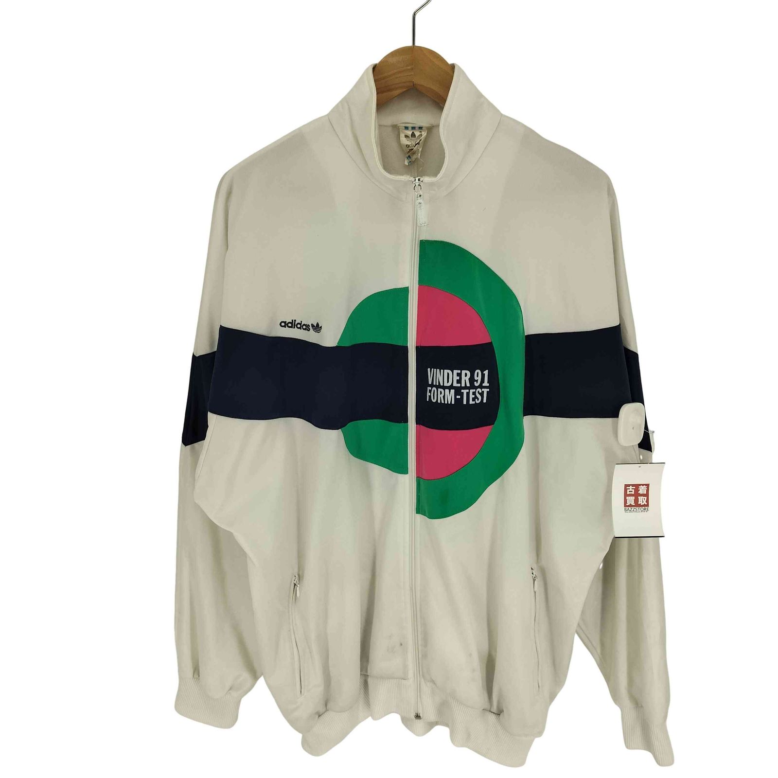 90s アディダス 万国旗タグ トラックジャケット ハイネック トレフォイル アディダス adidas 80-90s 万国旗タグ トレフォイルロゴ刺繍