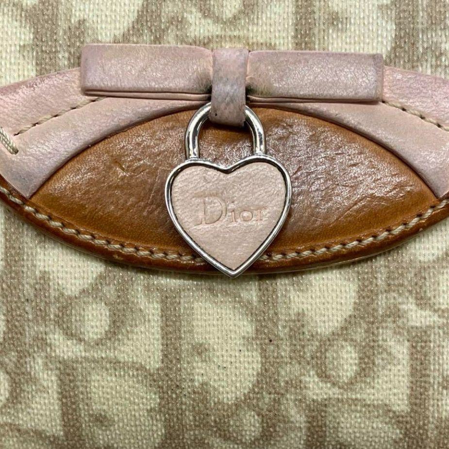 クリスチャンディオール トロッター　ロマンティック　折財布　ハート Dior ディオール 財布 二つ折り財布 トロッターハート ハート