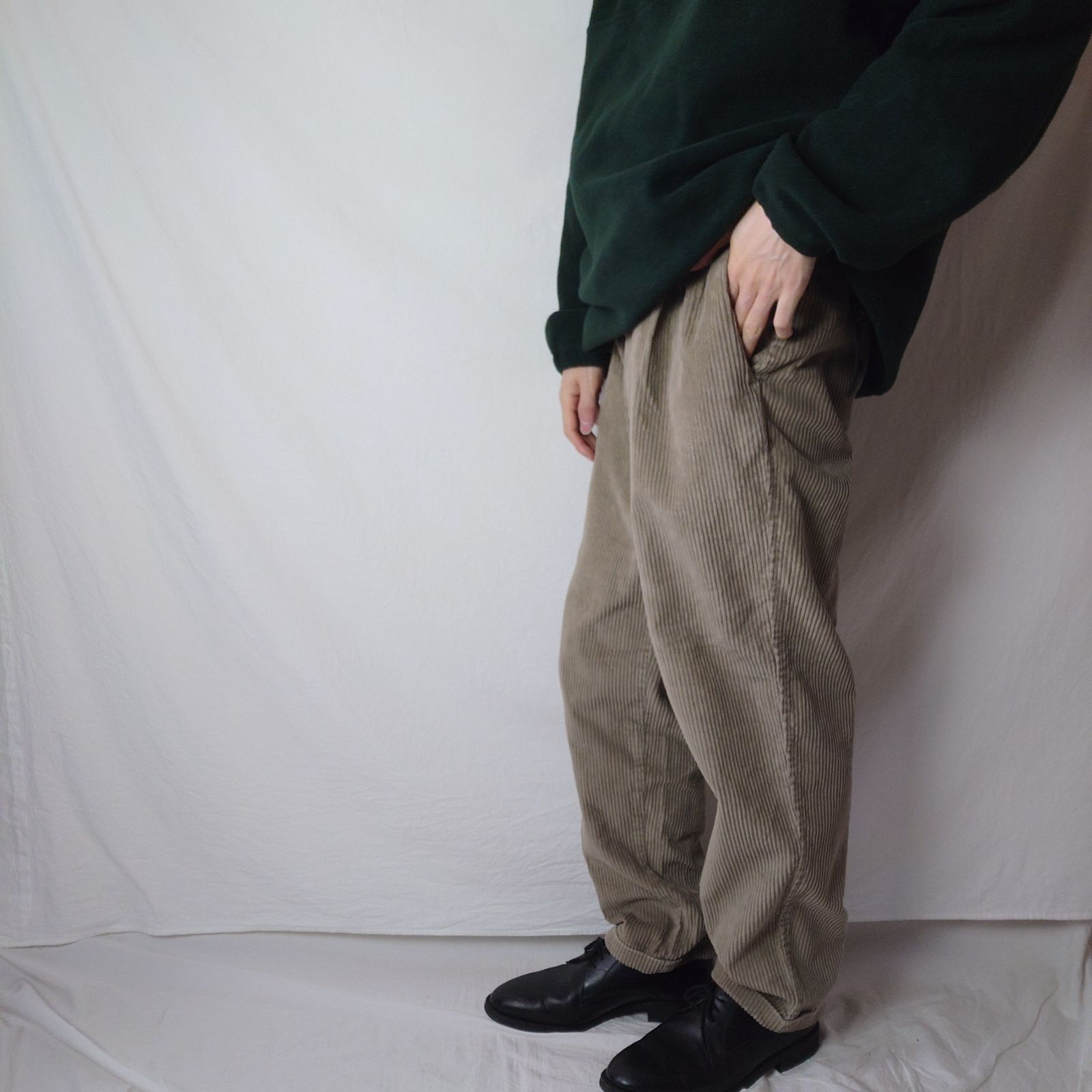 【90s】WOOLRICH ウールリッチ コーデュロイパンツ ツータック 太畝 ベージュ