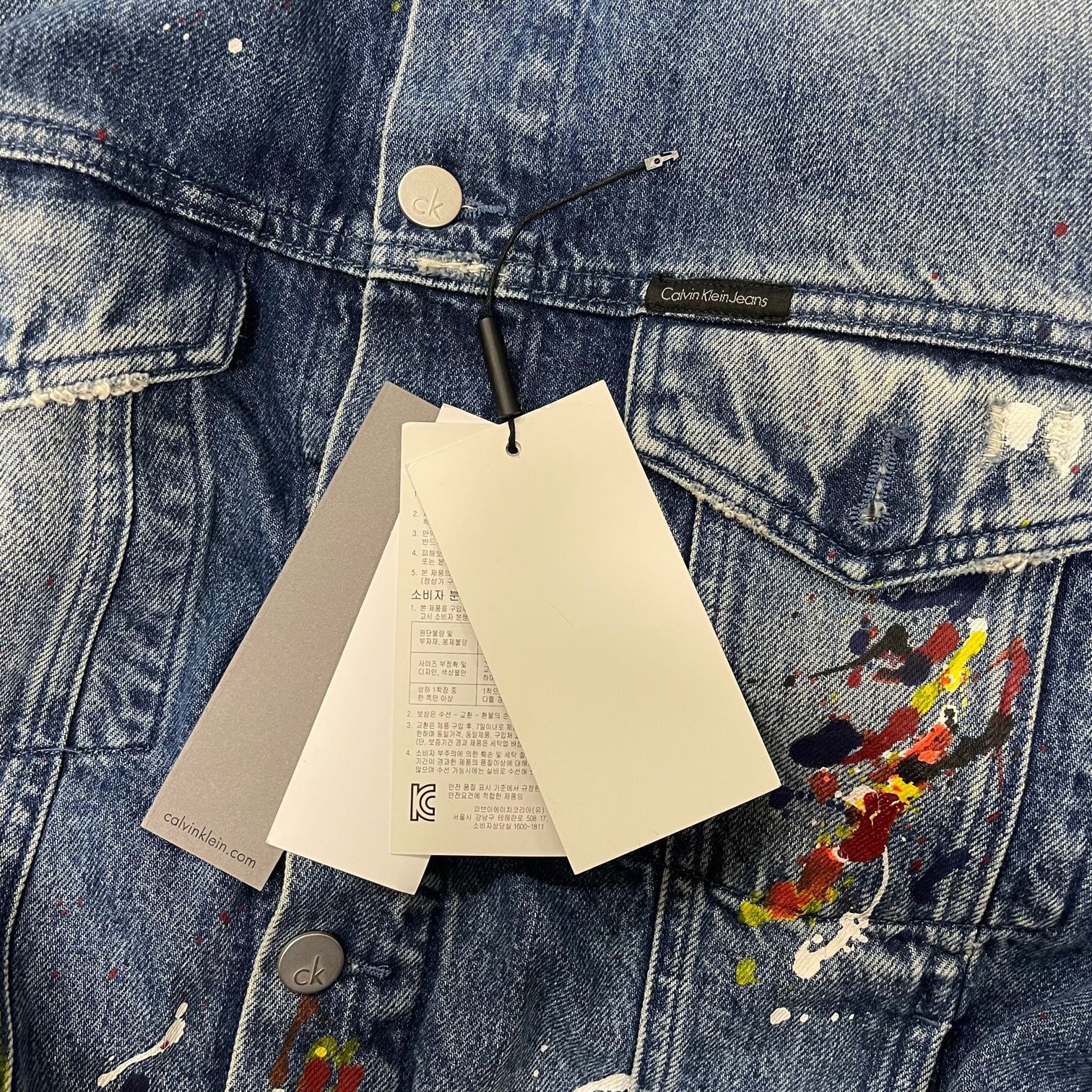 CALVIN KLEIN JEANS カルバンクライン ジーンズ ペイント ダメージ 