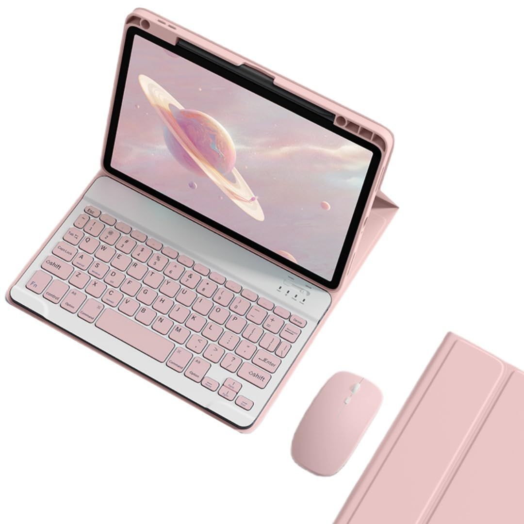 マウス付き Xiaomi Poco Pad キーボードケース ペン収納 キーボード シャオミ Xiaomi Redmi Pad Pro 12.1インチ キーボード ケースピンク