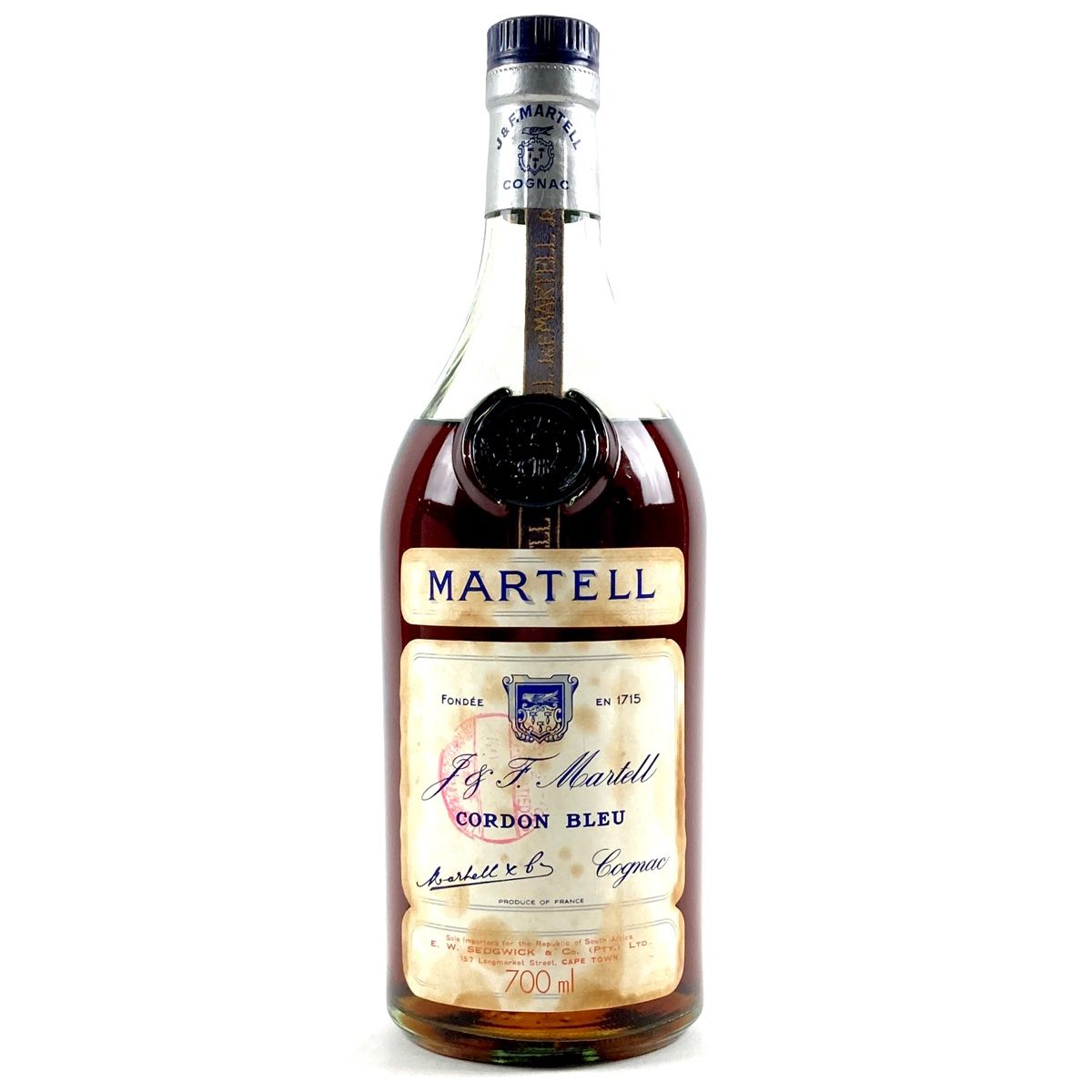 マーテル MARTELL コルドンブルー 旧ボトル 白ラベル グリーンボトル 700ml ブランデー コニャック 【古酒】 - メルカリ