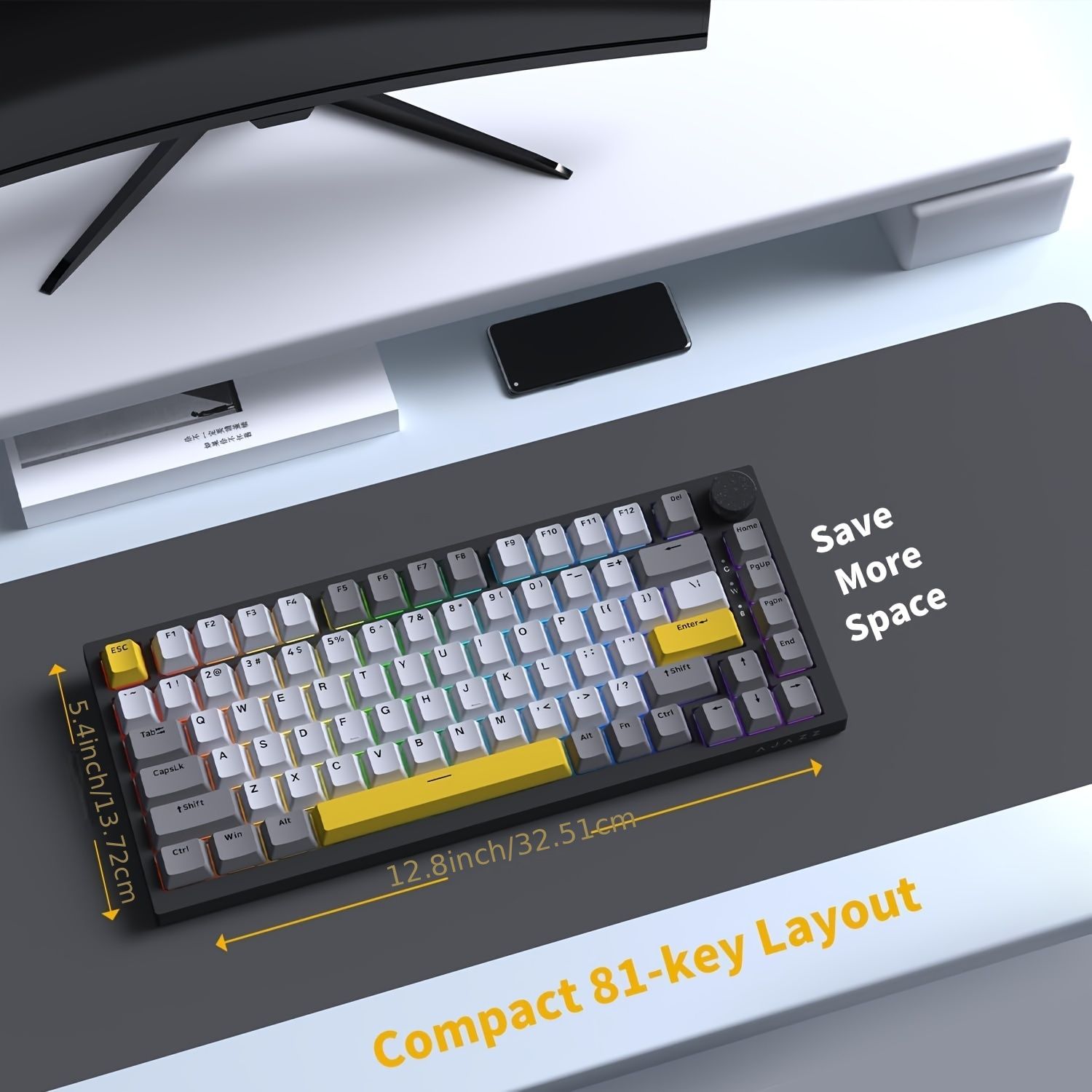 タイプC有線コンピューターゲームキーボード