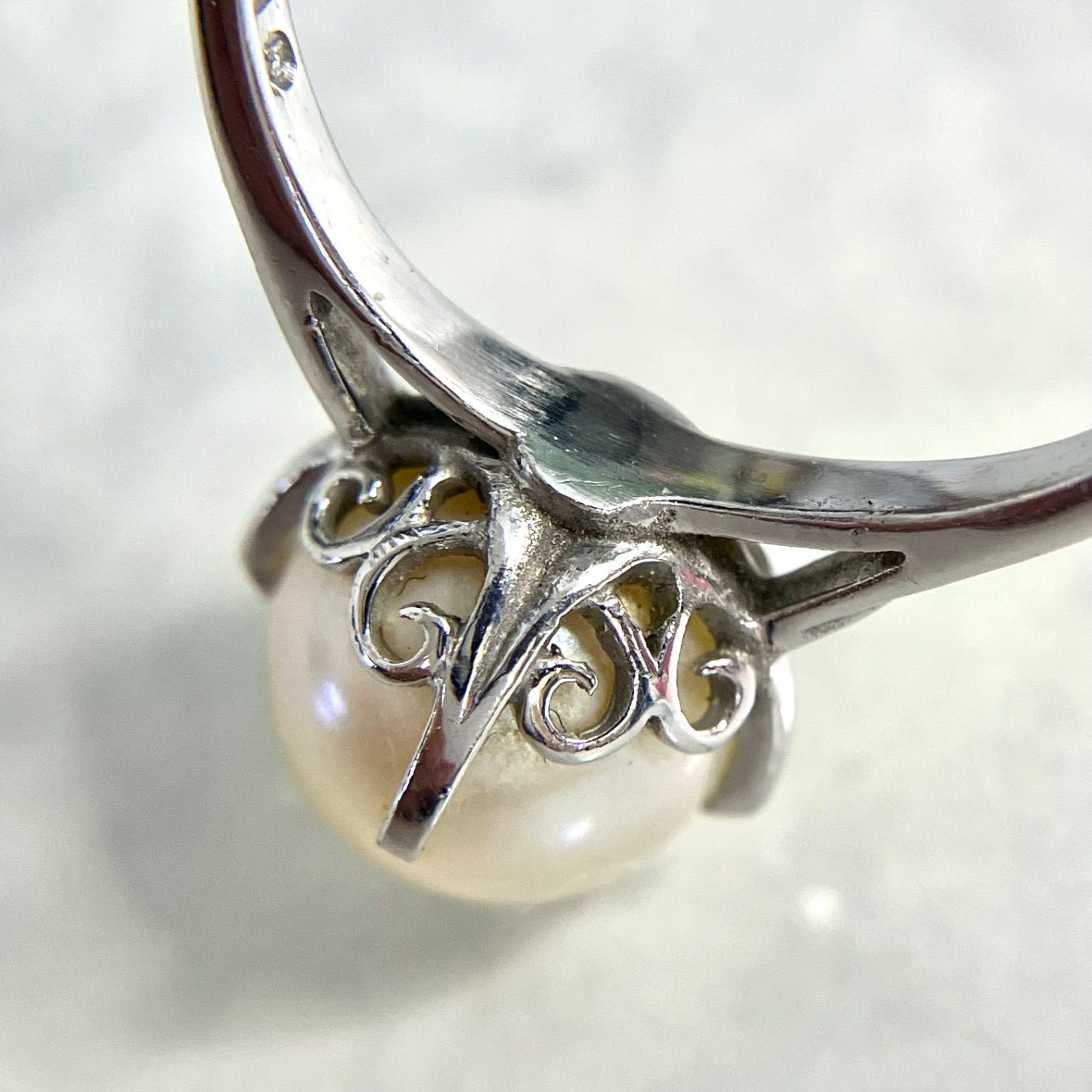 美品⭐️MIKIMOTO ミキモト】 パールの指輪 使用金属K14WG