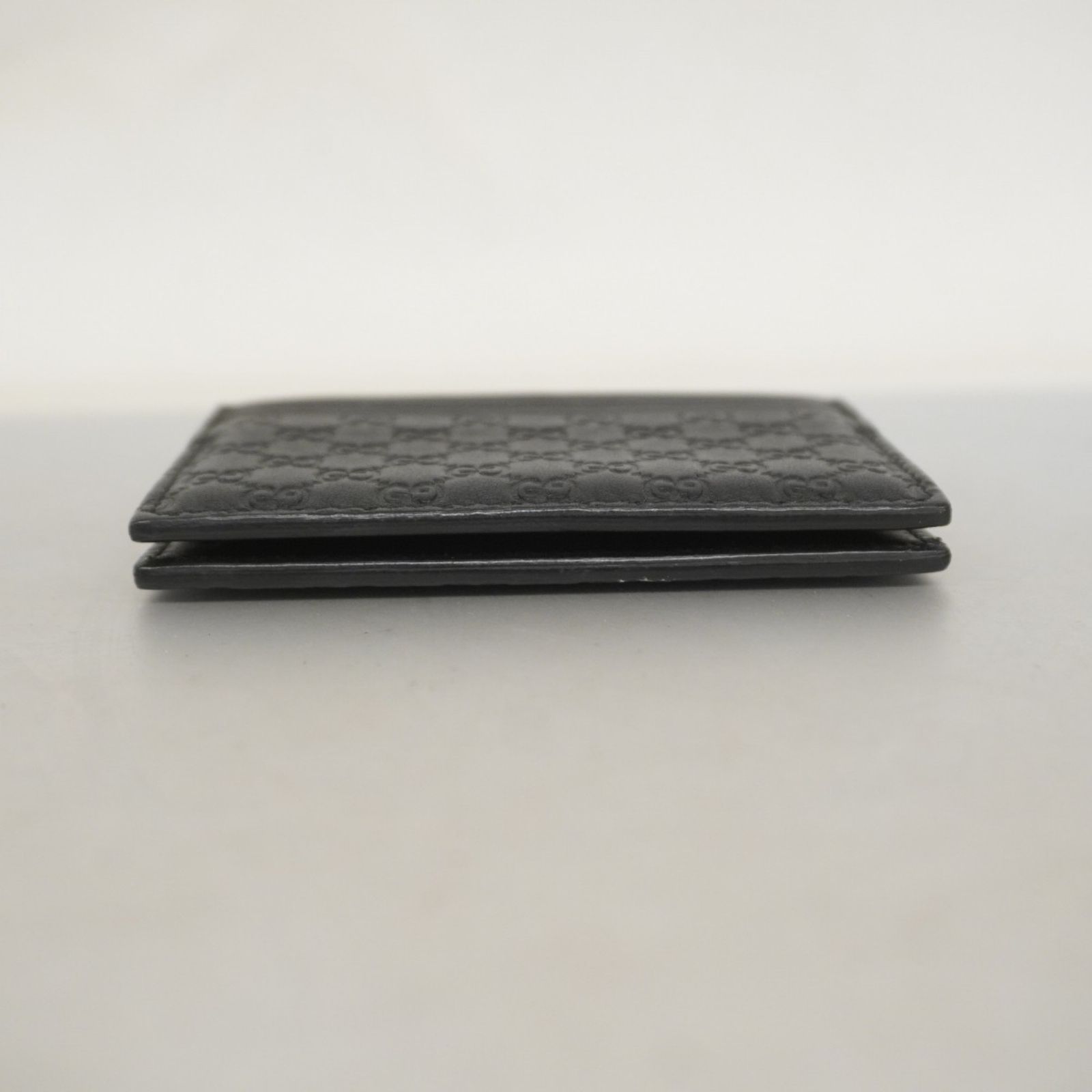 グッチ Gucci グッチ 名刺入れ カードケース マイクログッチシマ 352365 レザー ブラック シャンパンメンズ レディース