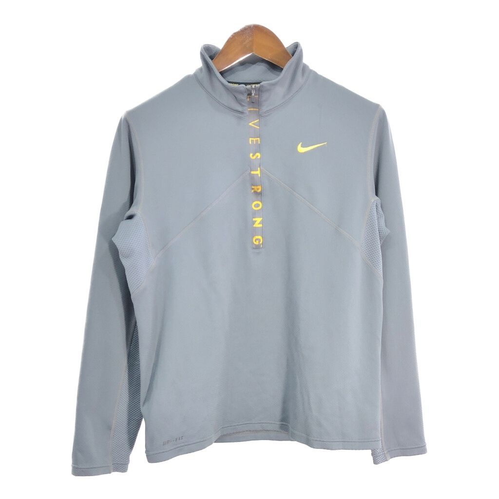 NIKE ナイキ ハーフジップ プルオーバージャケット スポーツ グレー (メンズ M) 中古 古着 S3181
