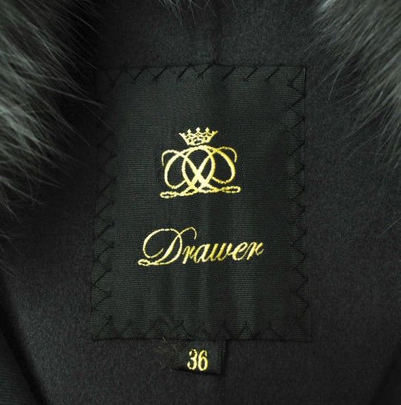 Drawer ドゥロワー 日本製 フォックスファー ウールカシミヤ
