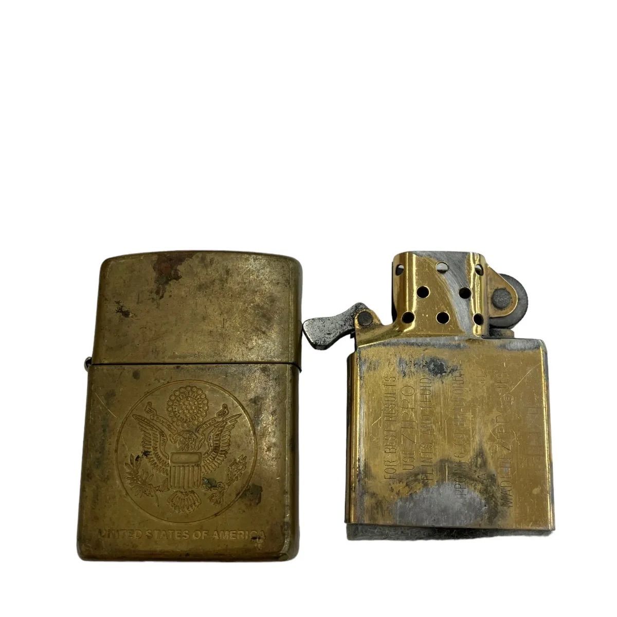 170590 ZIPPO ジッポー 真鍮 ゴールドイーグル 鷹 1996年製 ☆動作 