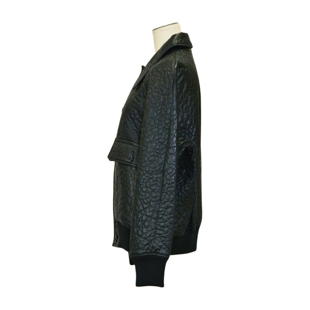 ワイズ Y s TAKESHI KOSAKA レザーブルゾン ジャケット キルティング 羊革 中綿 リブ YR-Y40-731 サイズ 2 レディース F-L8429