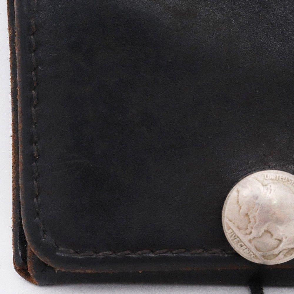 角小銭入れ 黒 ゴローズ GOROS goro's レザー製 ブラックカードケース