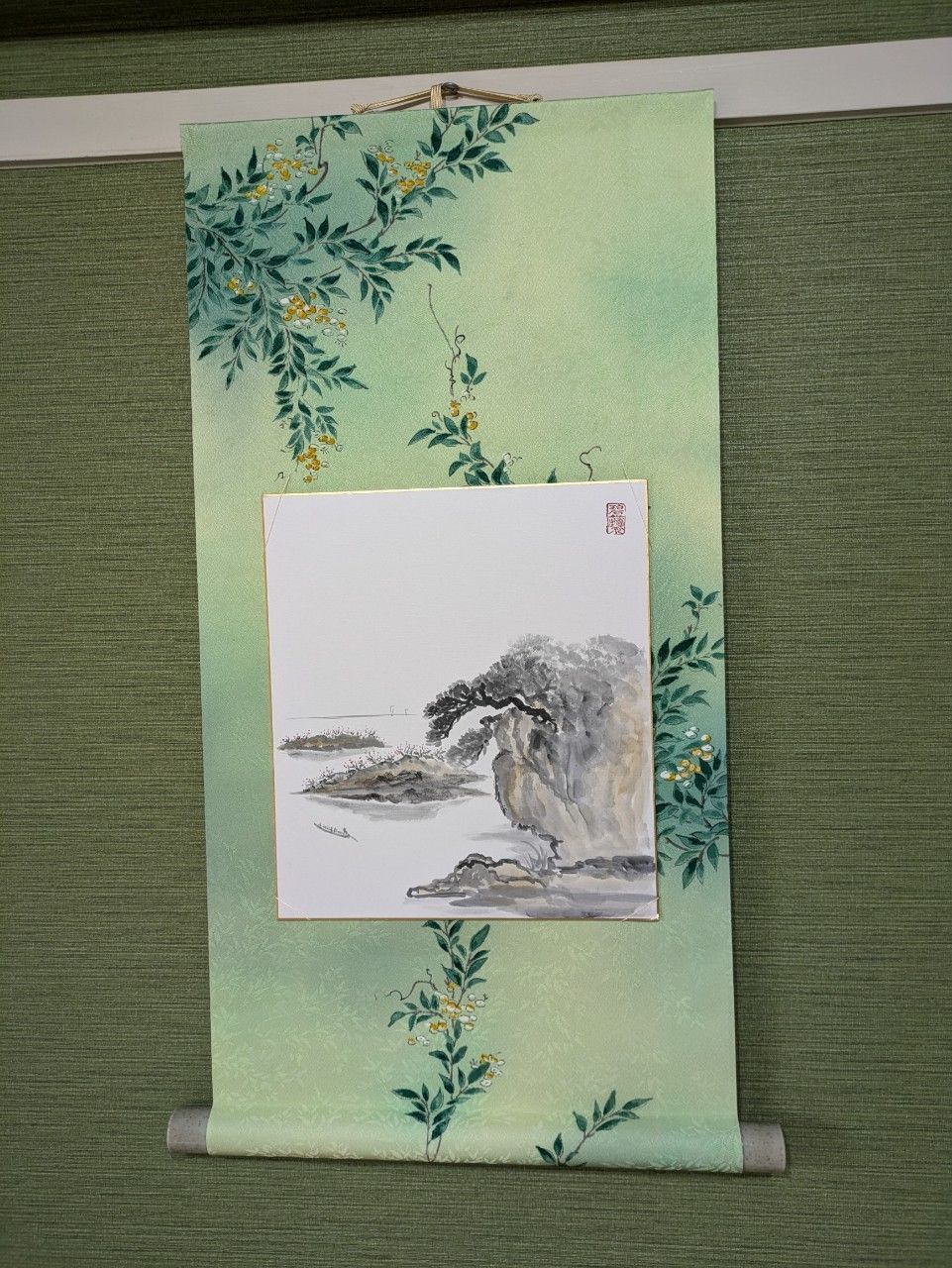 色紙 掛け軸 着物リメイク 友禅