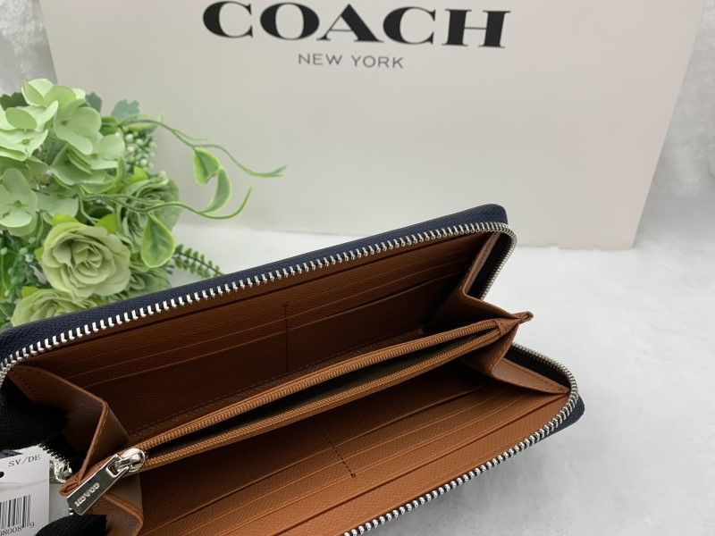 COACH コーチ 財布 長財布 ブランド ネイビー プレゼント 贈り物