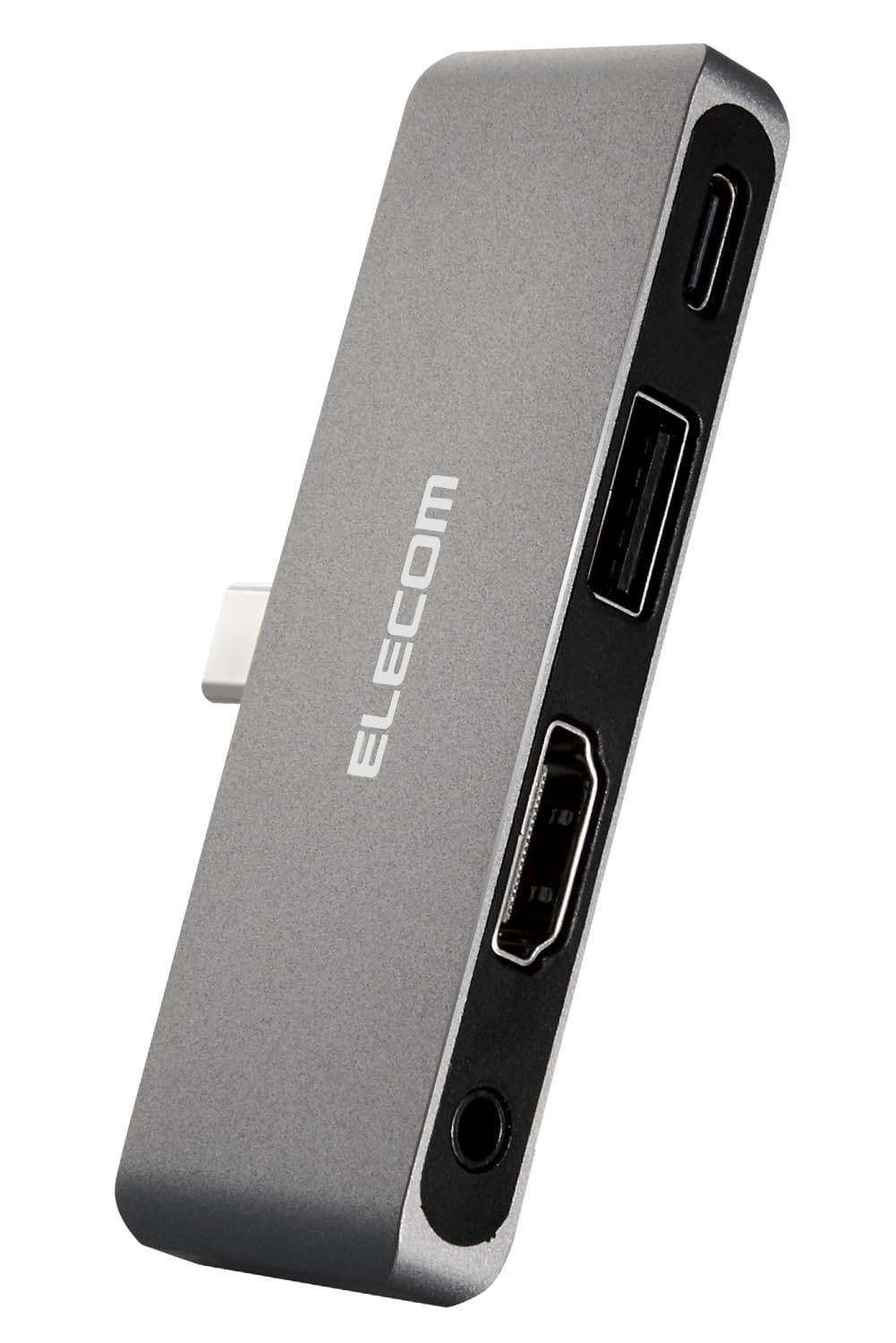 エレコム USB Type-C ハブ ドッキングステーション USB PD対応 (60W) 充電用Type-C×1 USB-A×1 HDMI×1 オーディオ×1 薄型タブレットPCサポート用アタッチメント付 シルバー DST-C25SV 