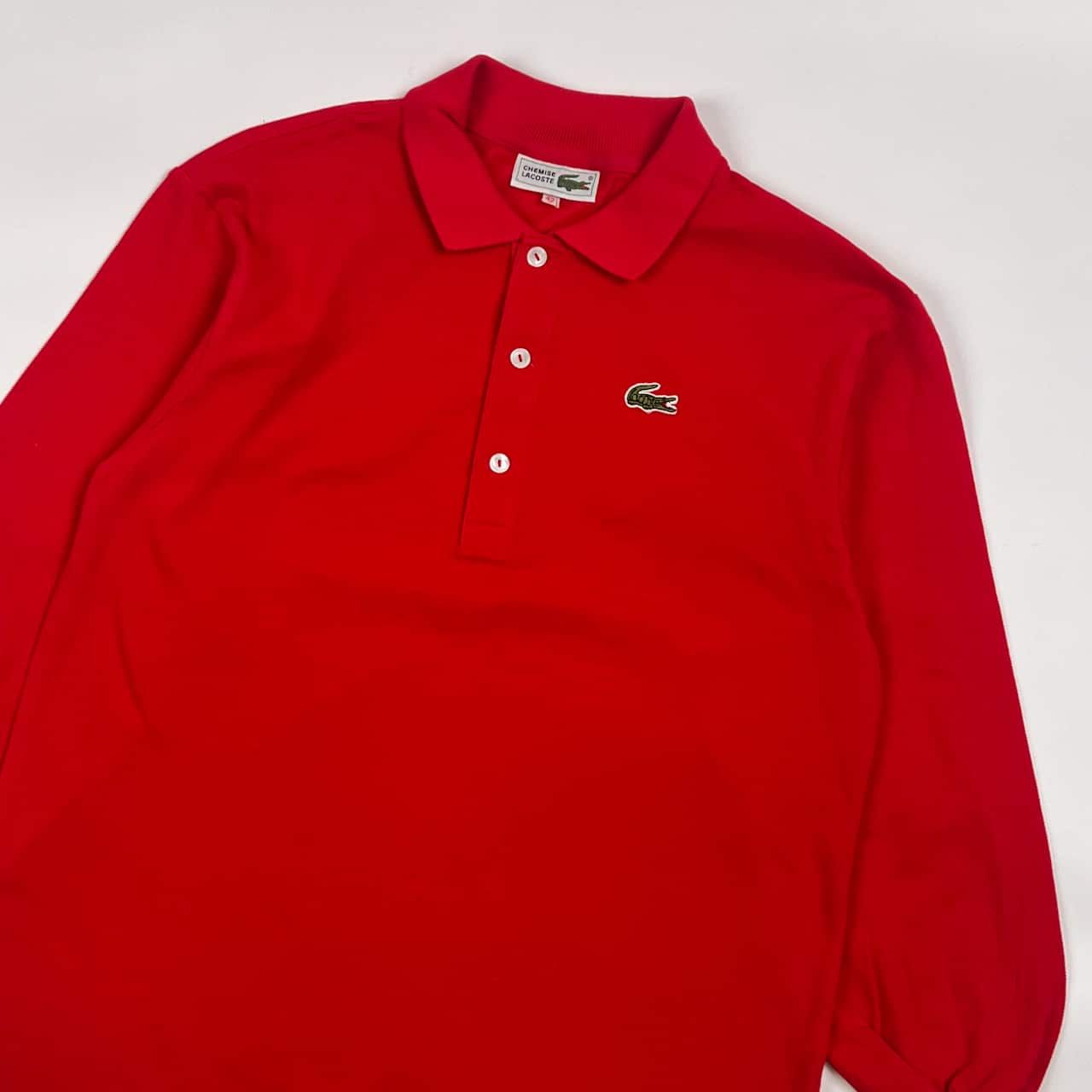 70s 80s CHEMISE LACOSTE シュミーズ ラコステ 文字ワニ 鹿の子