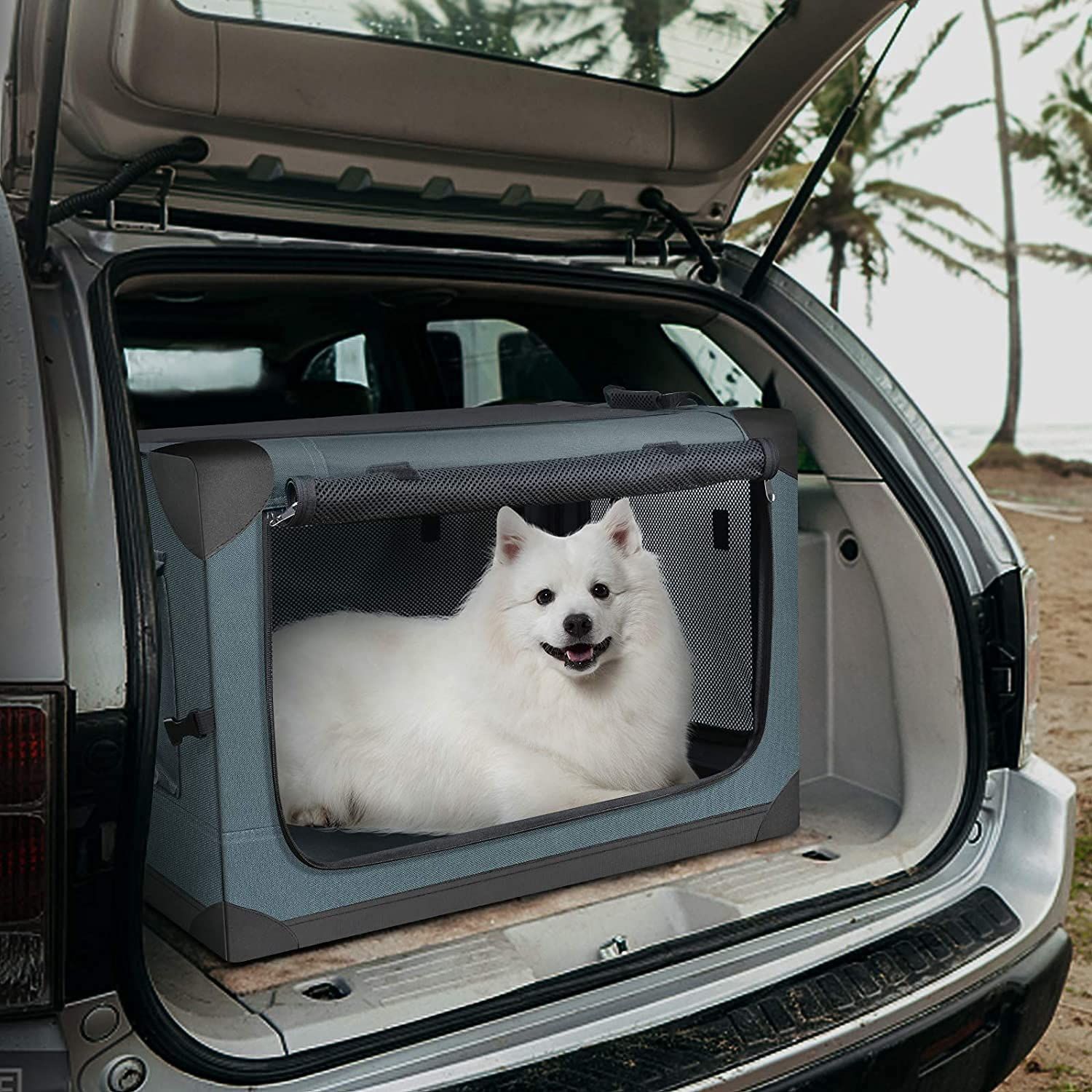 犬ケージ 犬用クレート 猫用キャリー カート 犬 折りたたみペットケージ 車用ケージ 持ち手付き ball 犬猫兼用 折りたたみ簡単 室内休憩 急な来客時 アウトドア 病院 キャンプに大活躍 Totoro M ダークグリーン