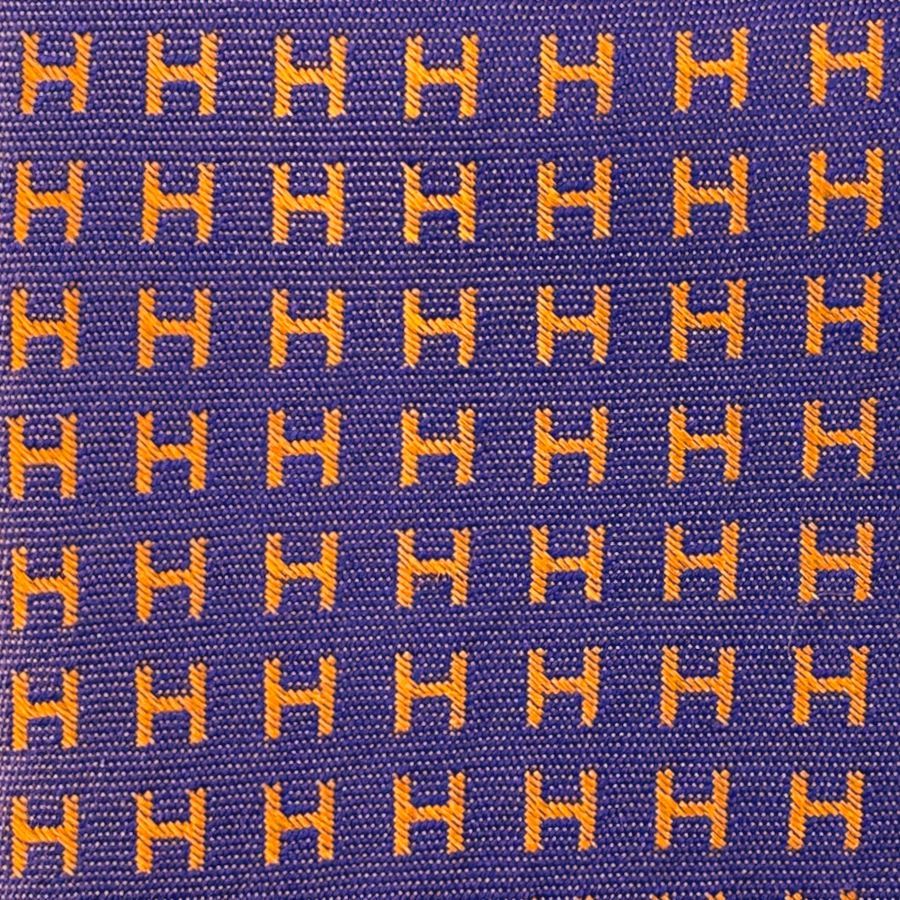 新品】エルメス HERMES ネクタイ 《 ファソネH 》 7cm H織りタイ バイ
