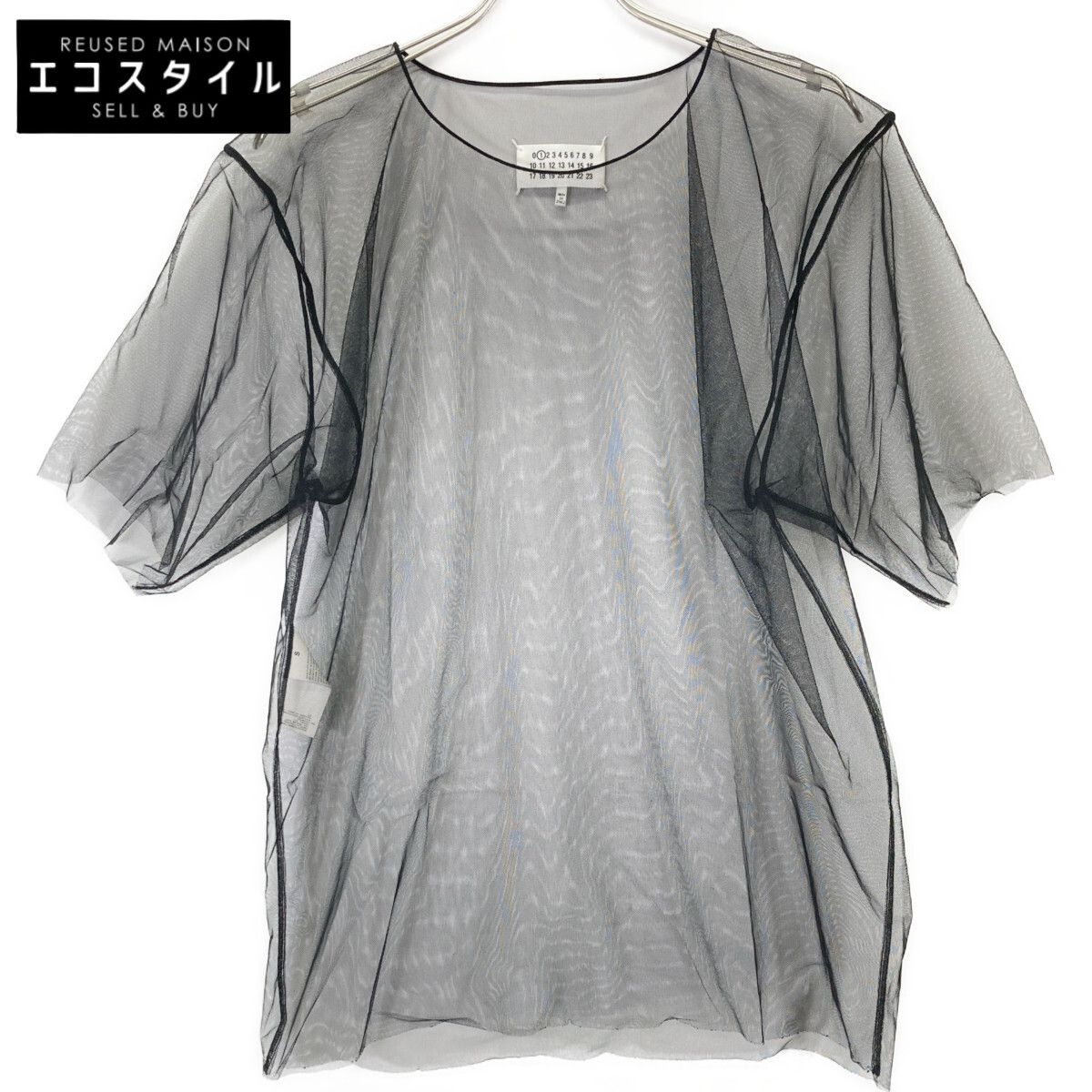 Maison Margiela メゾンマルジェラ S31GC0416 ブラック シースルーTシャツ S Maison Margiela メゾンマルジェラ S31GC0416 ブラック シースルーTシャツ S