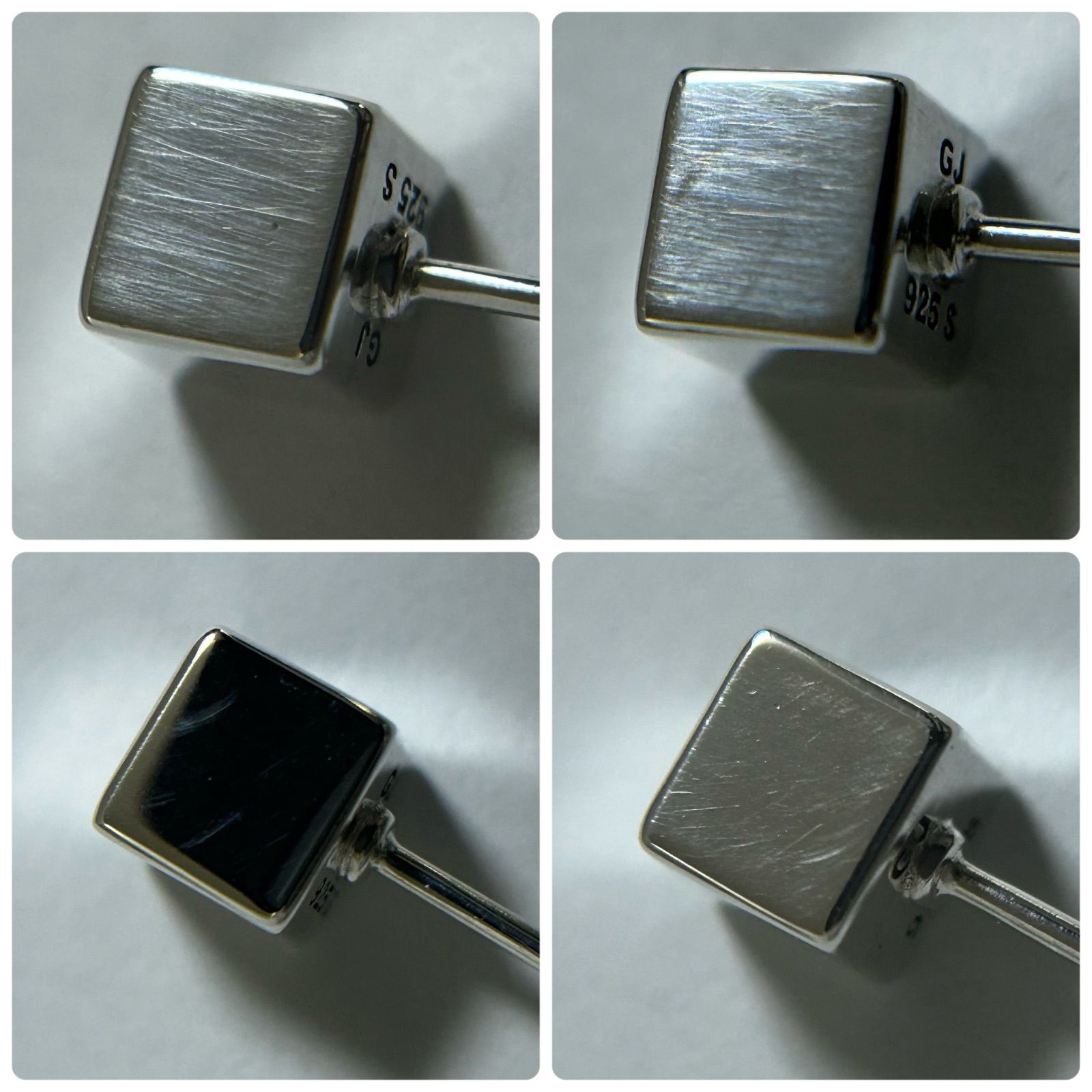 メル79864様 ジョージジェンセン ピアス アリア キューブ AG925 Georg