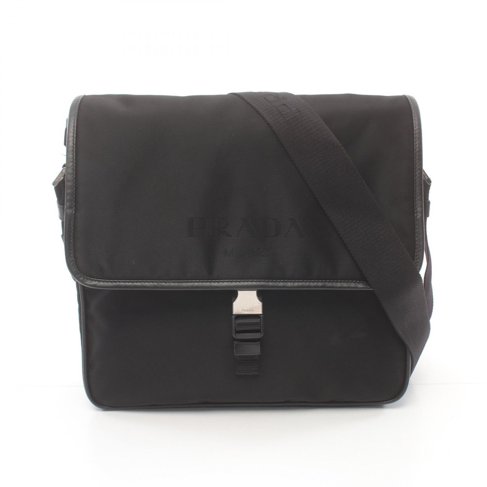 プラダ TESSUTO+SAFFIANO ショルダーバッグ
