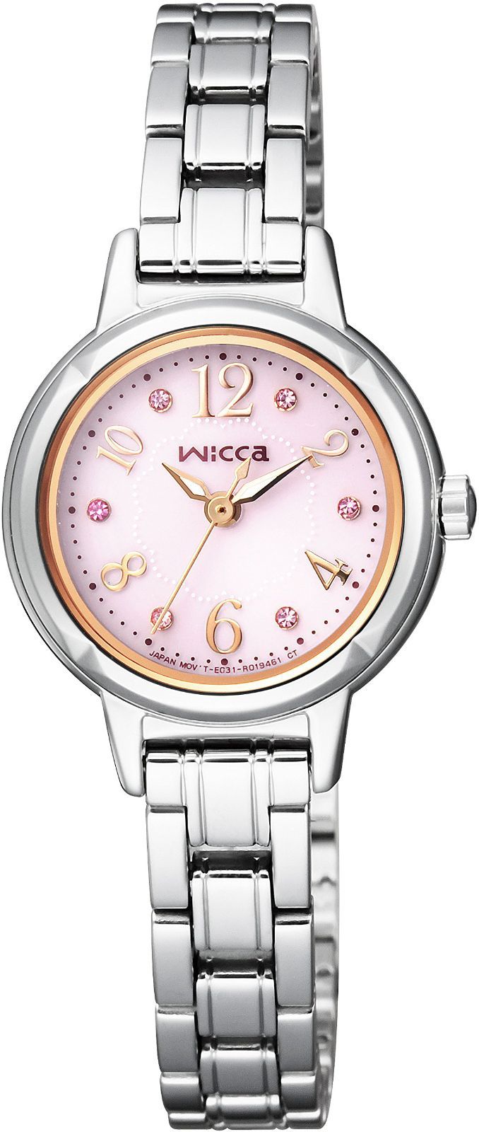 ファッション小物CITIZEN 腕時計 wicca ウィッカ ソーラーテック スワロフスキー