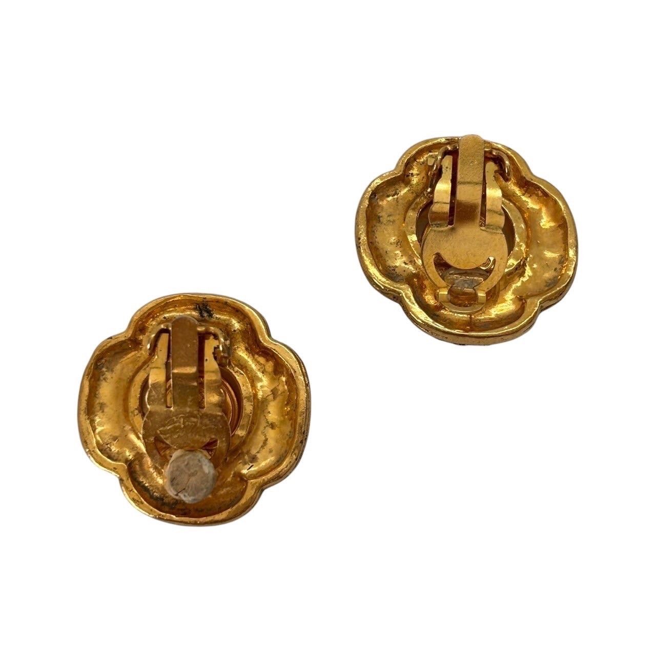 CHANEL シャネル イヤリング 金 アクセサリー ジュエリー 小物 パール ラインストーン GP レディース