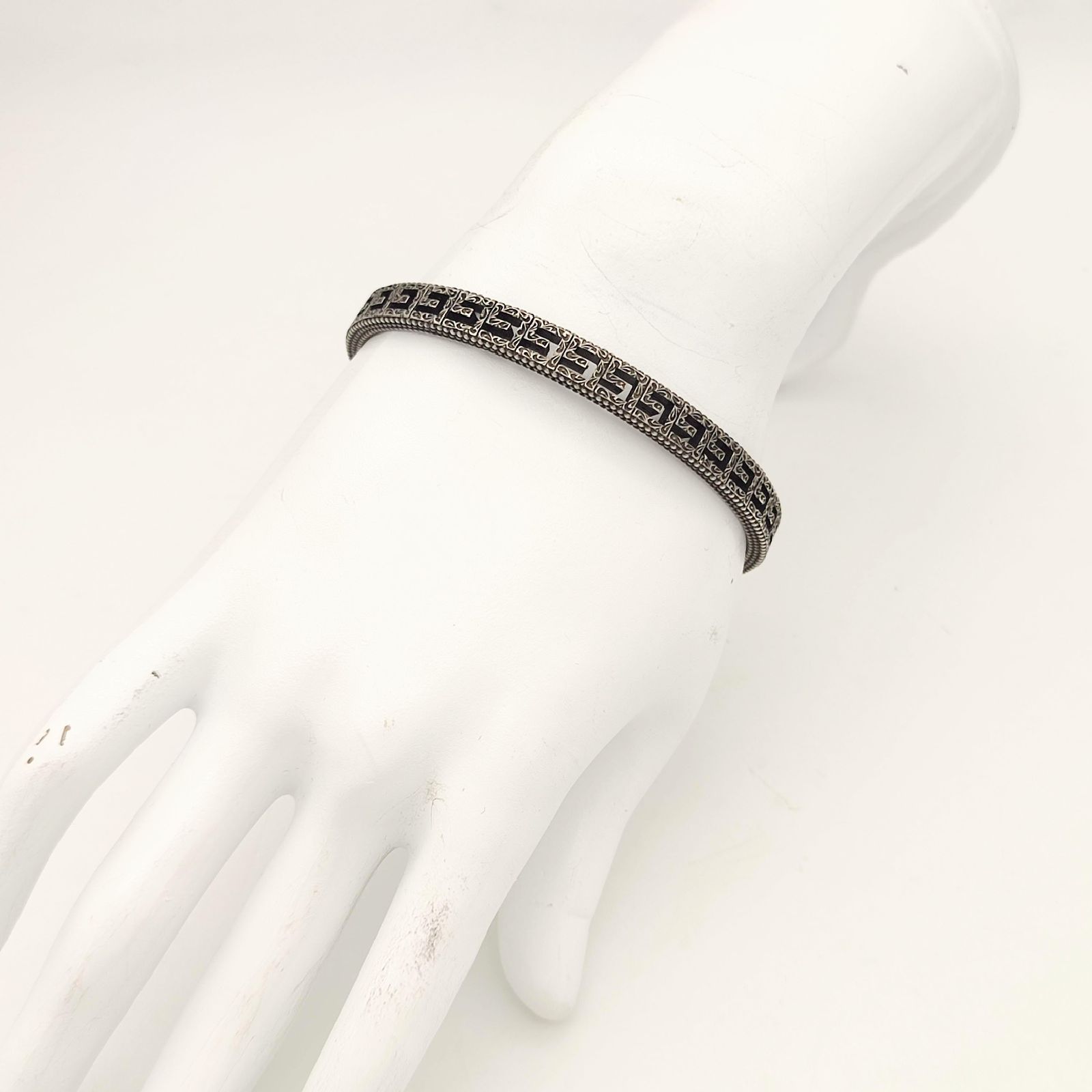 美品】GUCCI グッチ スクエアG アラベスクバングル 19 SILVER