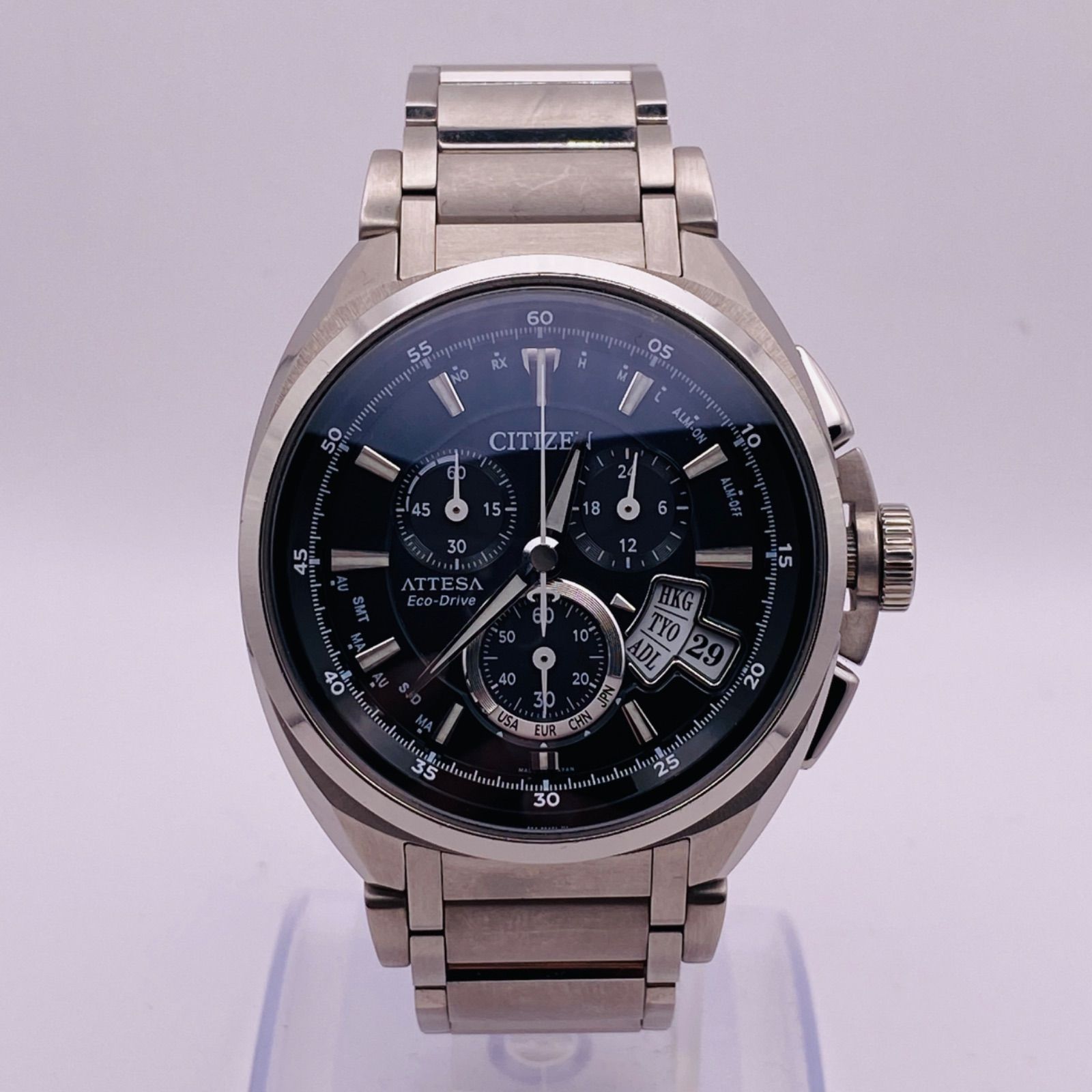 T354）良品 稼働品 CITIZEN シチズン 電波ソーラー ECO-DRIVE ATTESA アテッサ ジェットセッター ATD53-3011  H610-T015581 福山雅治モデル 人気 時計 メンズ ユニセックス - メルカリ