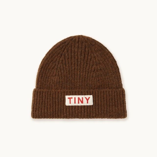 TINY COTTONS | SOLID BEANIE Dark Brown AW25